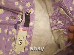 Hot! Women's Bbj Los Angels Lavender/daisy Jean Outfit Jacket/skater Jeans Nwt S