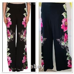 JOSEPH RIBKOFF 2 Piece Outfit Uk Size 8-10/ Pink Top & Floral Palazzo Trousers