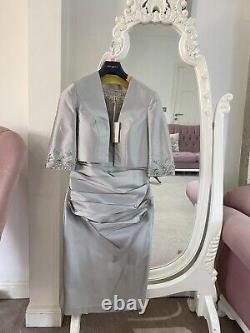 John Charles Silver Embellished Dress Suit Jacket Wedding Occasion Outfit 10 38