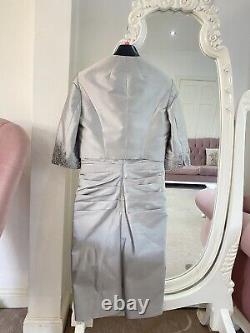 John Charles Silver Embellished Dress Suit Jacket Wedding Occasion Outfit 10 38