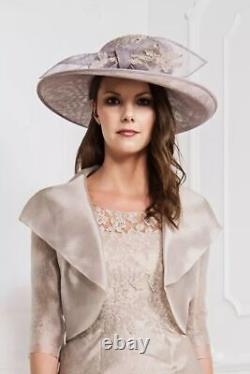 John Charles Taupe Chiffon Bolero Dress Suit Outfit Wedding Mother Bride 10 38