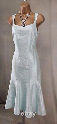 KIRSTEN KROG? UK 8 New £395 Aqua Dress & Jacket Suit Mother Bride Outfit