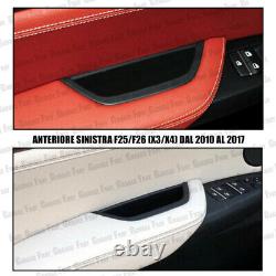 Kit 4 Maniglie Interne BMW X3 F25 X4 F26 Anteriori + Posteriori Nere Soft-Touch