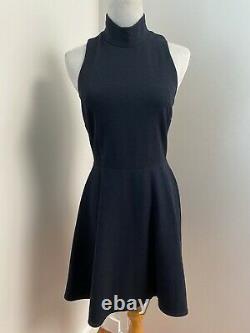 Kit & Ace Monaco Dress Navy Blue Cashmere Wool Sleeveless Fit Flare Sz 2