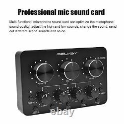 Kit microfono profesional condensador Audio Studio grabacion+Fuente alimentación
