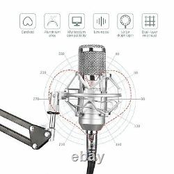 Kit microfono profesional condensador Audio Studio grabacion+Fuente alimentación