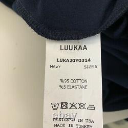 Luukaa 18 Dress Cardigan Outfit Set Navy Blue Stretch Comfort Loungewear NEW