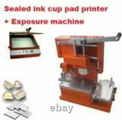 Manual ink cup pad printer + Polymer plates making package Business start kits