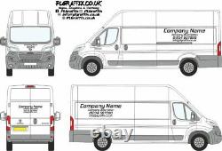 Medium or Large Van Sign Writing decal kit vehicle advertisement business