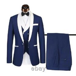Men Prom Suit Wedding Dress Tuxedo Business 3 Piece Slim Fit Outfit Shawl collar