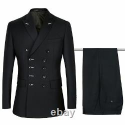 Men's Black Suit Jacket New Formal Attire Casual Outfit Long Sleeve Dress Slim