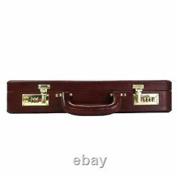 Men's Leather Attache Briefcase Bag for Business Handbag Doctors Safety Kit Bag