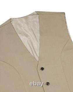 Men's Lycra Double-Breasted Cream Suit Premium Quality Formal Outfit