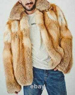 Mens Fox Fur Coat Winter Fur Jacket Outfit, BIGGEST OFFER