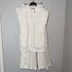 New $160 Zara Lace Trim Linen Co Ord Outfit Small 3239/936 7953/936