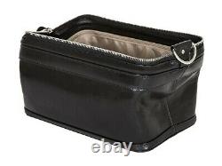 NWD Bosca Old Leather Zippered 10 Toiletry Shave Dopp Kit 577 Black