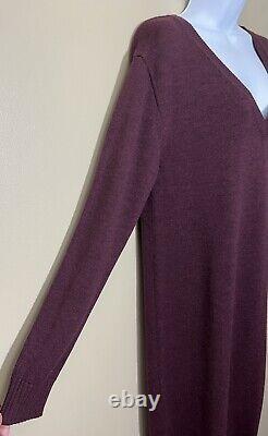 NWT Pendleton Womens Size S Wine Maroon Kit Sweater Sheath Merino Wool Dress