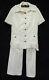 Nwt Route One Polyester Mid Century Womens Pant Suit Outfit White Misses Size 14