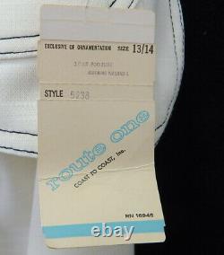 NWT Route One Polyester Mid Century Womens Pant Suit Outfit White Misses Size 14