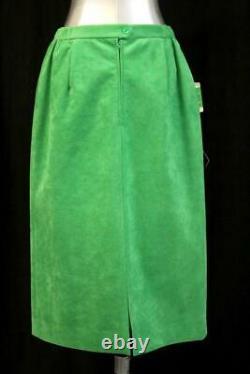NWT Vintage ULTRASUEDE GREEN 5PC SET OUTFIT Lilli Ann Pant Skirt Suit Large 14
