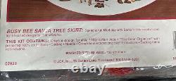 Needle Treasures Counted Cross Stitch Kit Busy Bee Santa Tree Skirt NEW