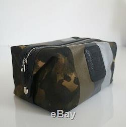 New Authentic GHURKA HOLDALL No. 101 CAMO Canvas Leather TOILETRY DOPP Bag Kit