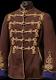New Hussar Officer Custom Brown Blazer Embroidery Jacket Napoleon Outfit Wear