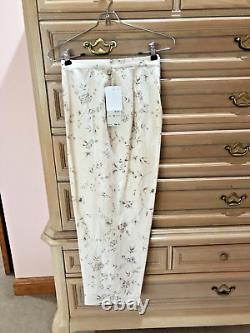 Nwt Vintage Pendleton Silk Linen Crop Top & Capri Pant Outfit Suit 16p Msrp $176