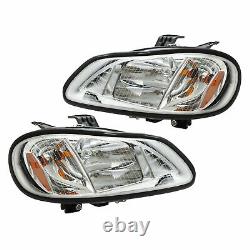Pair Headlights Headlamps Left & Right Set For 02-13 Freightliner M-2 M2 2004-19
