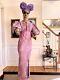 Pink Lace African Dress, African Party Dress, Nigerian Dress, African Outfit