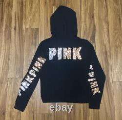 Pink Vs Rose Gold Ombré Bling Full Zip Hoodie And Joggers Outfit Set Size M/s