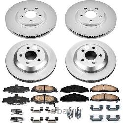 Powerstop CRK1548 Brake Discs And Pad Kit 4-Wheel Set Front & Rear for Chevy