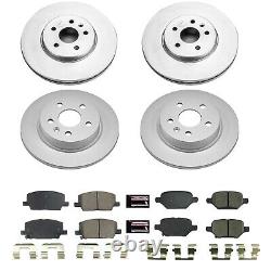 Powerstop CRK8505 Brake Discs And Pad Kit 4-Wheel Set Front & Rear for Chevy