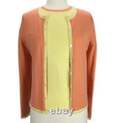 Ralph Lauren Womens Outfit Size 4 Petite 3 Pc Silk Linen Orange Yellow