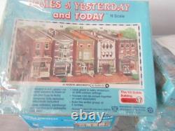 Rare Vintage N Scale 5 Business Buildings Kit Form Factory Sealed New