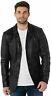 Real Leather Jacket Blazer Men's Genuine Lambskin Soft Black Three Button Outfit