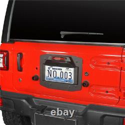 Rear Tailgate Spare Tire License Plate Kit with Light For Jeep Wrangler JL 18-22