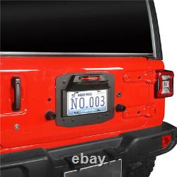 Rear Tailgate Spare Tire License Plate Kit with Light For Jeep Wrangler JL 18-22