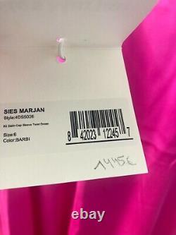 Sies Marjan Kit Twisted Front Silk-Satin Barbie Pink Dress