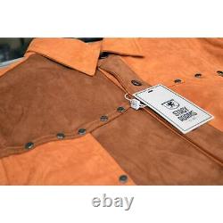 Silversilk Men's Whisky / Brown Button-Up Studded Microsuede Two Piece Outfit