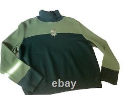 St. John sport Marie wool Outfit large 2 pc. Suit Set Pant Sweater green