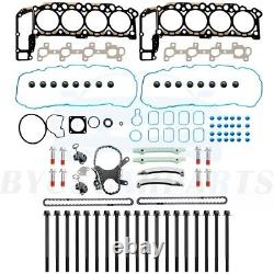 Timing Chain Kit & Head Bolts Gasket Set For 1999-2001 Jeep Grand Cherokee 4.7L
