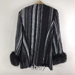VINTAGE 90's Ruty Paris Blazer Jacket Skirt Matching Outfit Set M/L Evening