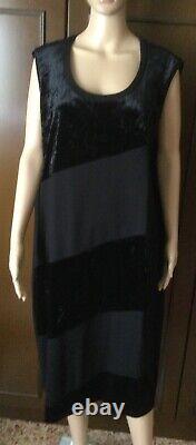 Velvet And Jersey Outfit Set Marina Rinaldi Woman, Black Color, Size M Two-Piece