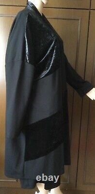 Velvet And Jersey Outfit Set Marina Rinaldi Woman, Black Gold, Size XL Two-Piece