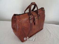 Vintage Leather Doctor's Nurse Medical Bag Briefcase Tool Kit Shoulder Bags
