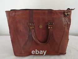 Vintage Leather Doctor's Nurse Medical Bag Briefcase Tool Kit Shoulder Bags