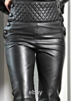 Women's 100% Real Lambskin Leather Celebrity Pant Leather Outfit Leather Pant