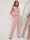 Women's Baby Pink Cotton 2 Piece Suit Formal & Casual Wear Cocktail Party Outfit