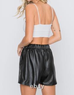 Women's Genuine Lambskin Leather Black skirt Vintage Leather Mini Skirt Outfit 8